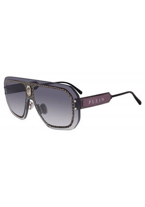 Philipp Plein Grey Gradient Shield Unisex Sunglasses SPP050 0541 99