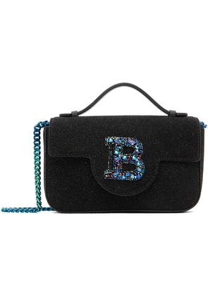 Balmain Black Glittered Shoulder Bag