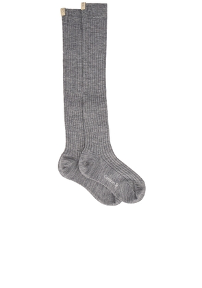 Comme Si The Knee High Sock in Heather Grey - Grey. Size 36/37 (also in 38/39, 40/41).