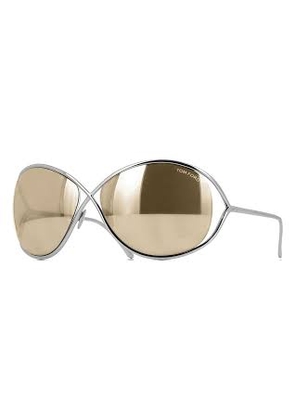 Tom Ford Nicoletta Special Edition Gold Mirror Butterfly Ladies Sunglasses FT1067 16C 67