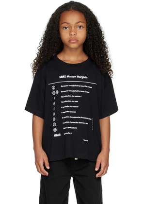 MM6 Maison Margiela Kids Black Print T-Shirt