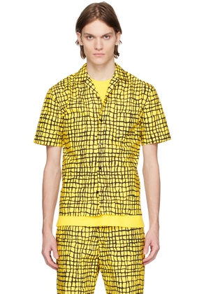Moschino Yellow Warped Shirt