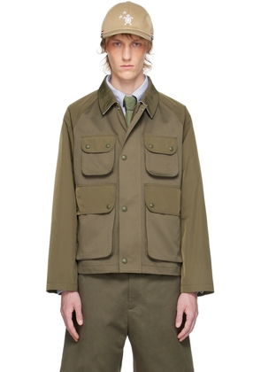 Thom Browne Khaki Cropped Relaxed Field Jacket