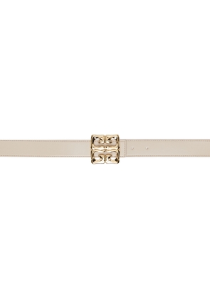 Givenchy Beige & White Leather Reversible Belt