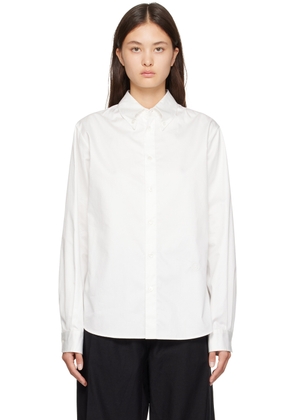 MM6 Maison Margiela White Embroidered Shirt