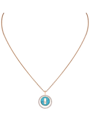Messika Rose Gold, Diamond And Turquoise Lucky Move Necklace