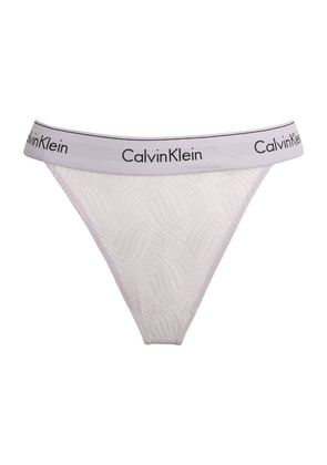 Calvin Klein Modern Lace Semi-Sheer Thong