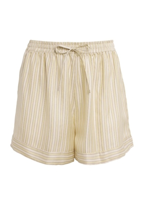 Le Kasha Silk Striped Wensu Shorts