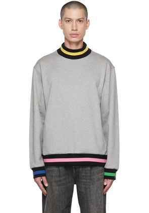MASTERMIND WORLD Gray Striped Sweatshirt