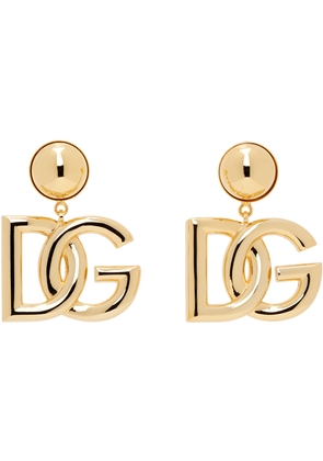 Dolce & Gabbana Gold 'DG' Logo Clip-On Earrings