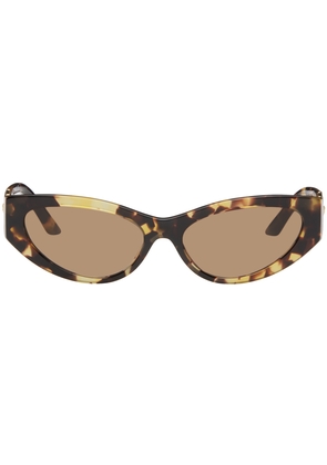 Versace Brown Greca Strass Cat-Eye Sunglasses