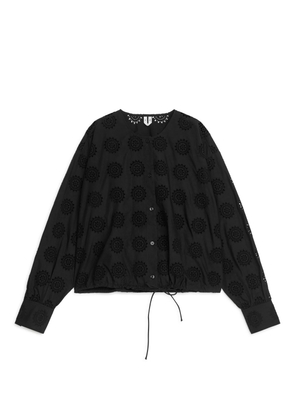 Broderie Anglaise Blouse - Black