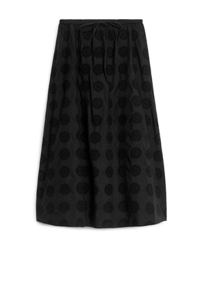 Broderie Anglaise Skirt - Black