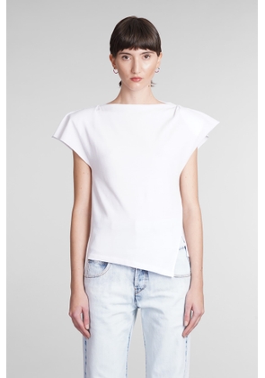 Isabel Marant Sebani T-Shirt In White Cotton