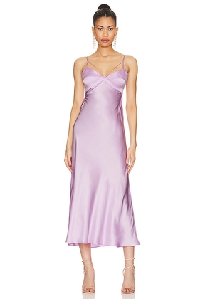 DANNIJO Midi Dress with Bust Panel in Lavender. Size S.