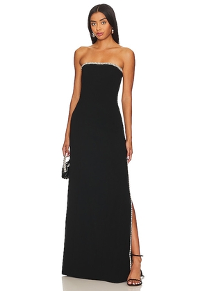 Cinq a Sept Embellished Collins Gown in Black. Size 10, 2.