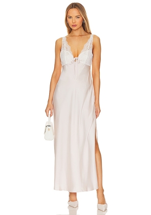 Free People Country Side Maxi Slip in Ivory. Size S.