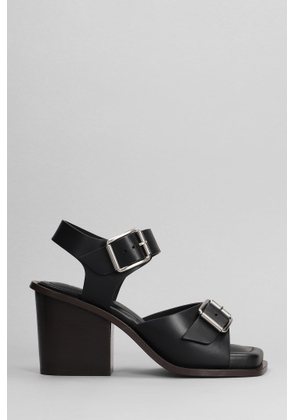 Lemaire Sandals In Black Leather