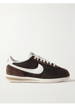 Nike - Cortez Leather And Suede-trimmed Shell Sneakers - Brown - US5,US5.5,US6,US6.5,US7,US7.5,US8,US8.5,US9,US9.5,US10,US10.5,US11,US11.5