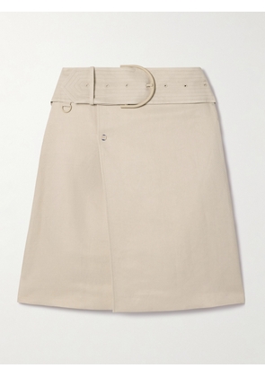 Burberry - Belted Twill Skirt - Cream - UK 4,UK 6,UK 8,UK 10,UK 12,UK 14,UK 16