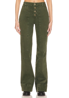 FRAME The Utility Slim Stacked in Green. Size 30, 31.