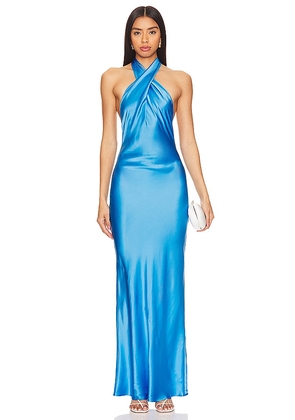 Amanda Uprichard Galilea Gown in Blue. Size L, S, XL, XS.