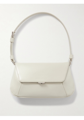 Amina Muaddi - Ami Mini Glossed-leather Shoulder Bag - White - One size
