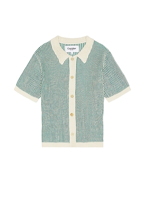 Corridor Plated Short Sleeve Shirt in Green. Size S.