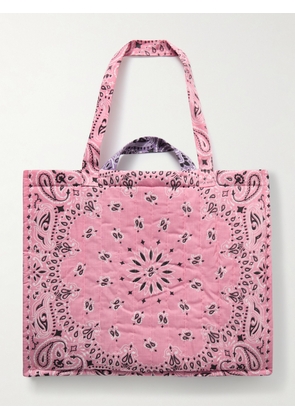 CALL IT BY YOUR NAME - Maxi Cabas Reversible Paisley-print Cotton-poplin Tote - Purple - One size