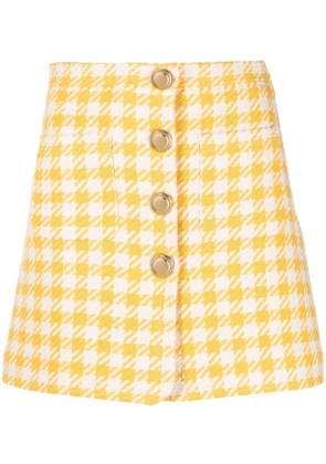 Miu Miu houndstooth pattern mini skirt - Yellow