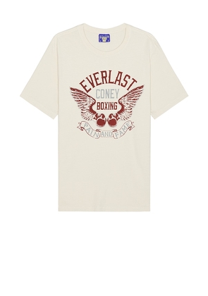 Coney Island Picnic x Everlast Fame Garment Dyed Tee in Nude. Size S.