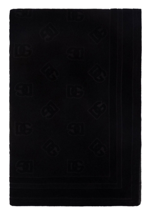 Dolce & Gabbana DG Monogram jacquard beach towel - Black