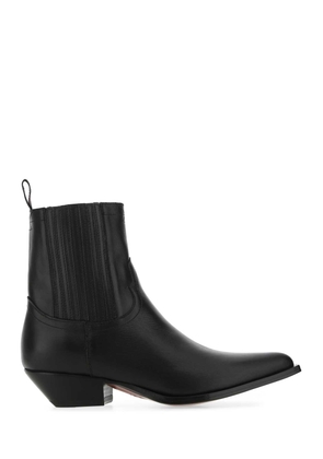 Sonora Black Leather Hidalgo Ankle Boots