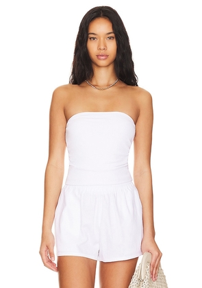 LNA Holly Strapless Top in White. Size M.