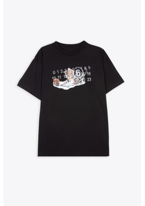 Mm6 Maison Margiela Oversized T-Shirt With Graphic Print And Logo