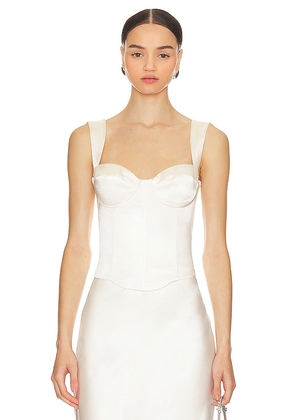 Runaway The Label Oura Bustier in Ivory. Size M.