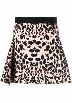 Roberto Cavalli cheetah-print mini skirt - Pink