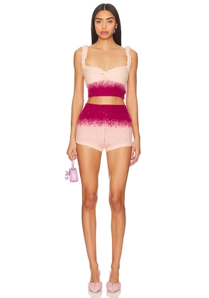 Nana Jacqueline Daphne Knit Set in Pink. Size M.