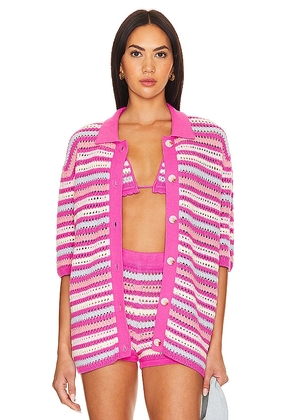Lovers and Friends Lucia Cardigan in Pink. Size L, M, S, XS.