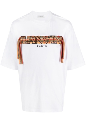 Lanvin Curb embroidered cotton T-shirt - White