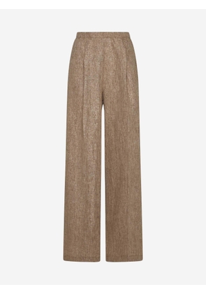 Forte_Forte Lurex Linen And Cotton Trousers