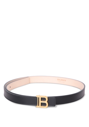 Balmain B Black Leather Belt