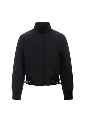 Givenchy Voyou Bomber Jacket In Black Taffeta Cotton
