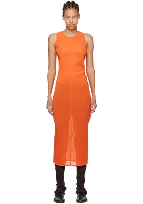 ISSEY MIYAKE Orange Karami Maxi Dress