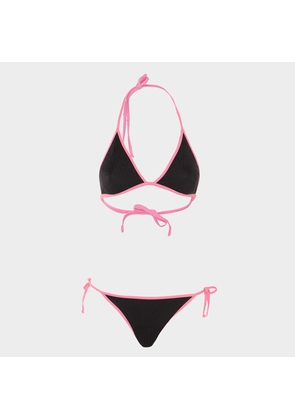 Moschino Black And Pink Bikini Beachwear