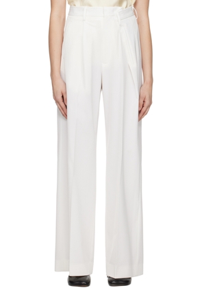 MM6 Maison Margiela Off-White Asymmetric Waistband Trousers