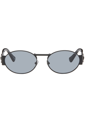 Versace Black Medusa Deco Oval Sunglasses