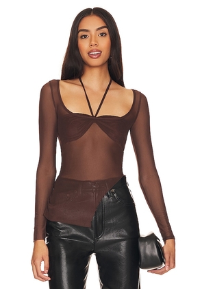 superdown Shania Top in Brown. Size M.