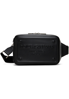 Dolce & Gabbana Black Raised Logo Belt Bag