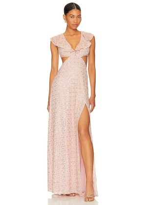 Tularosa Collette Gown in Rose. Size XL, XS.